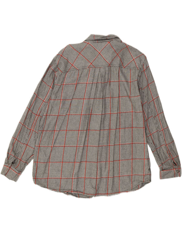 Eddie Bauer Camisa para mujer UK 46 Large Grey Check