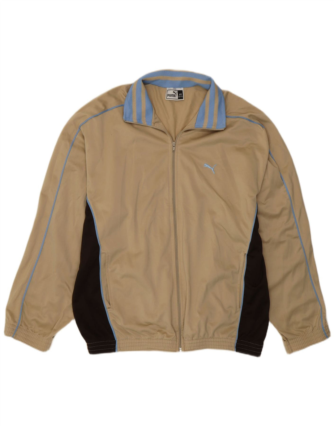 Puma Chaqueta de chándal para hombre XL Beige Colorblock Poliéster