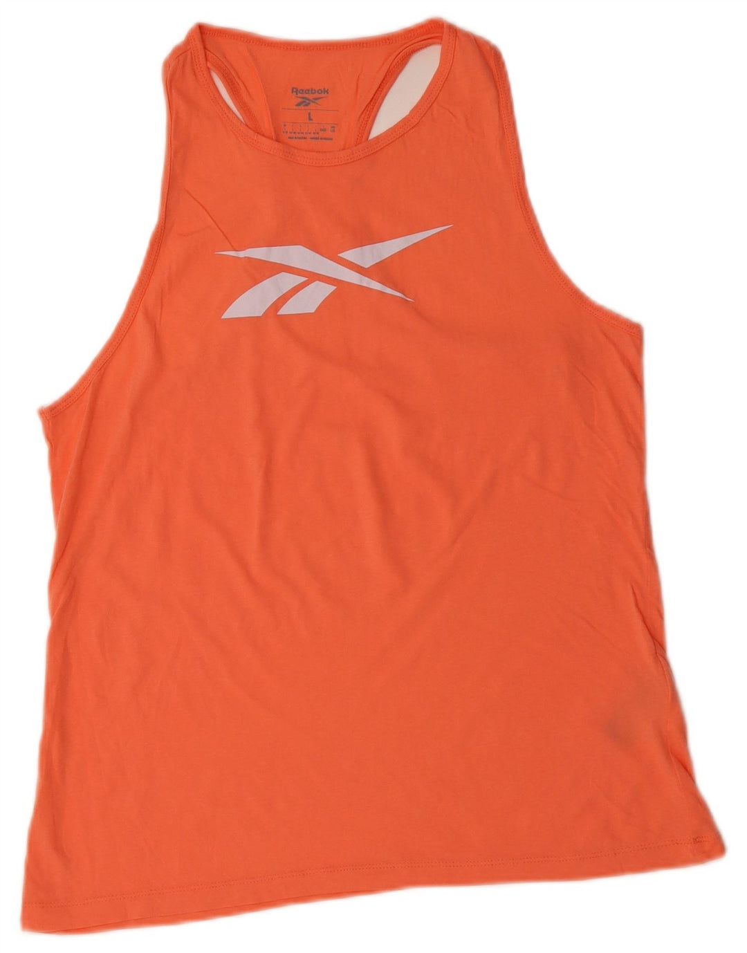 Reebok Camiseta sin mangas gráfica para mujer UK 16/18 Grande Naranja Algodón