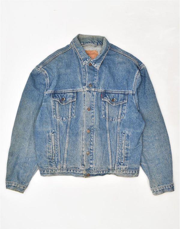LEVI'S Mens Denim Jacket UK 42 XL Blue Cotton