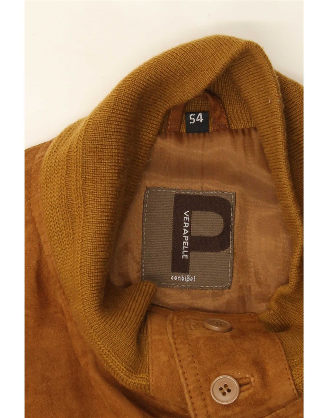 Conbipel Chaqueta Bomber De Ante Para Hombre IT 54 XL Cuero Marrón