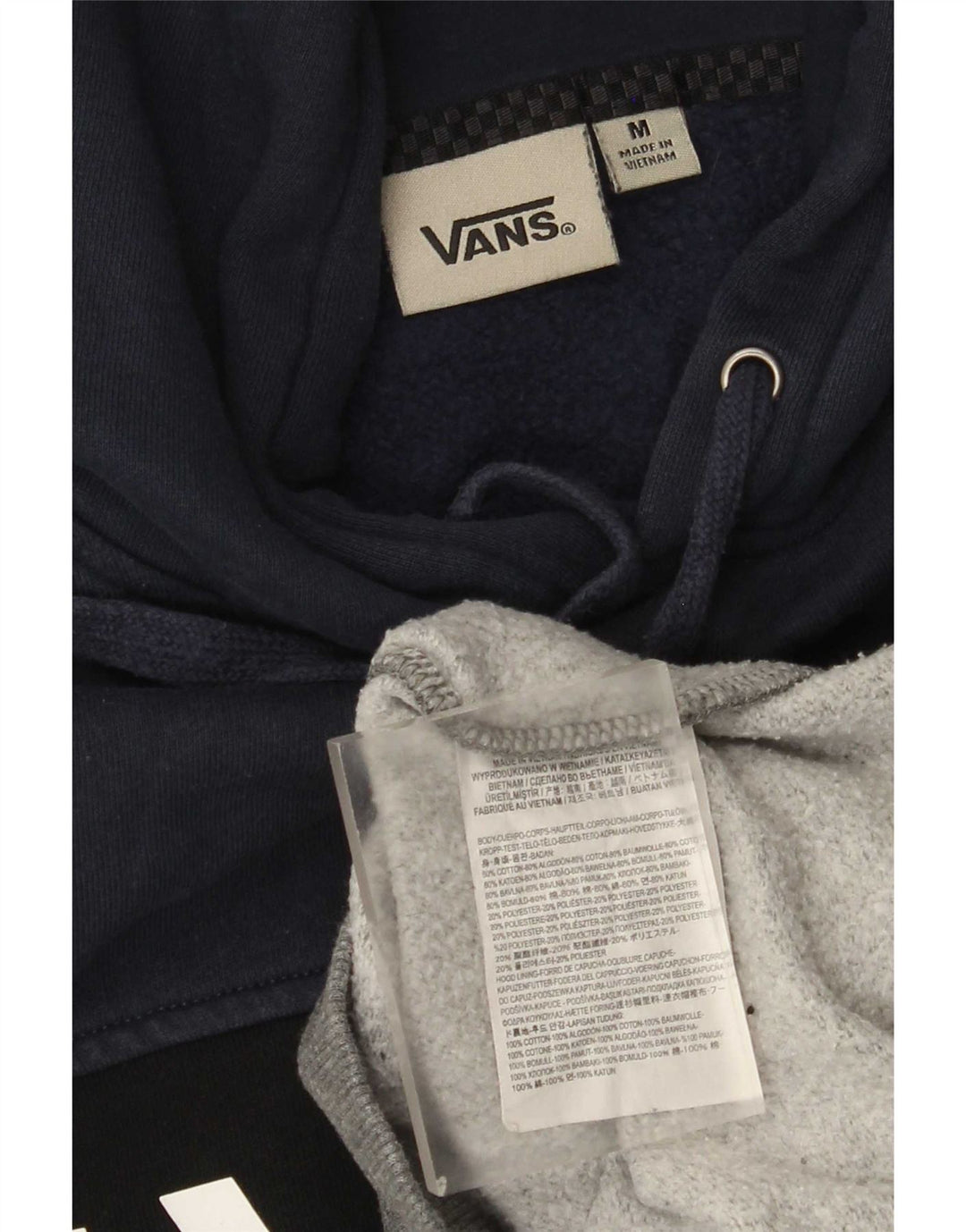Vans Hombre Sudadera Con Capucha Gráfica Jersey De Algodón Color Block Mediano Multicolor