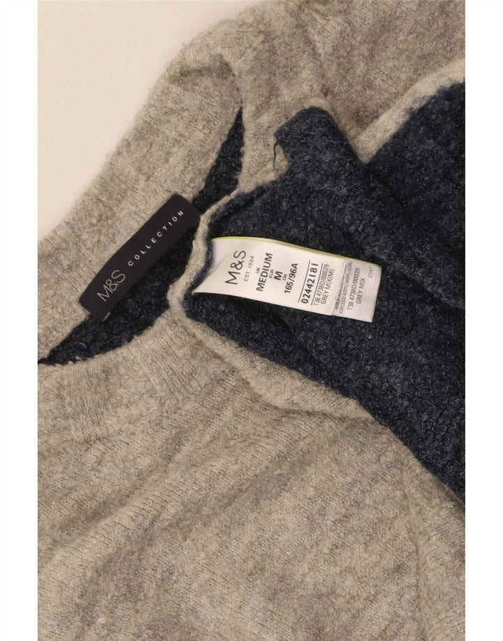 Marks & Spencer Suéter de cuello redondo para mujer UK 44 Gris medio