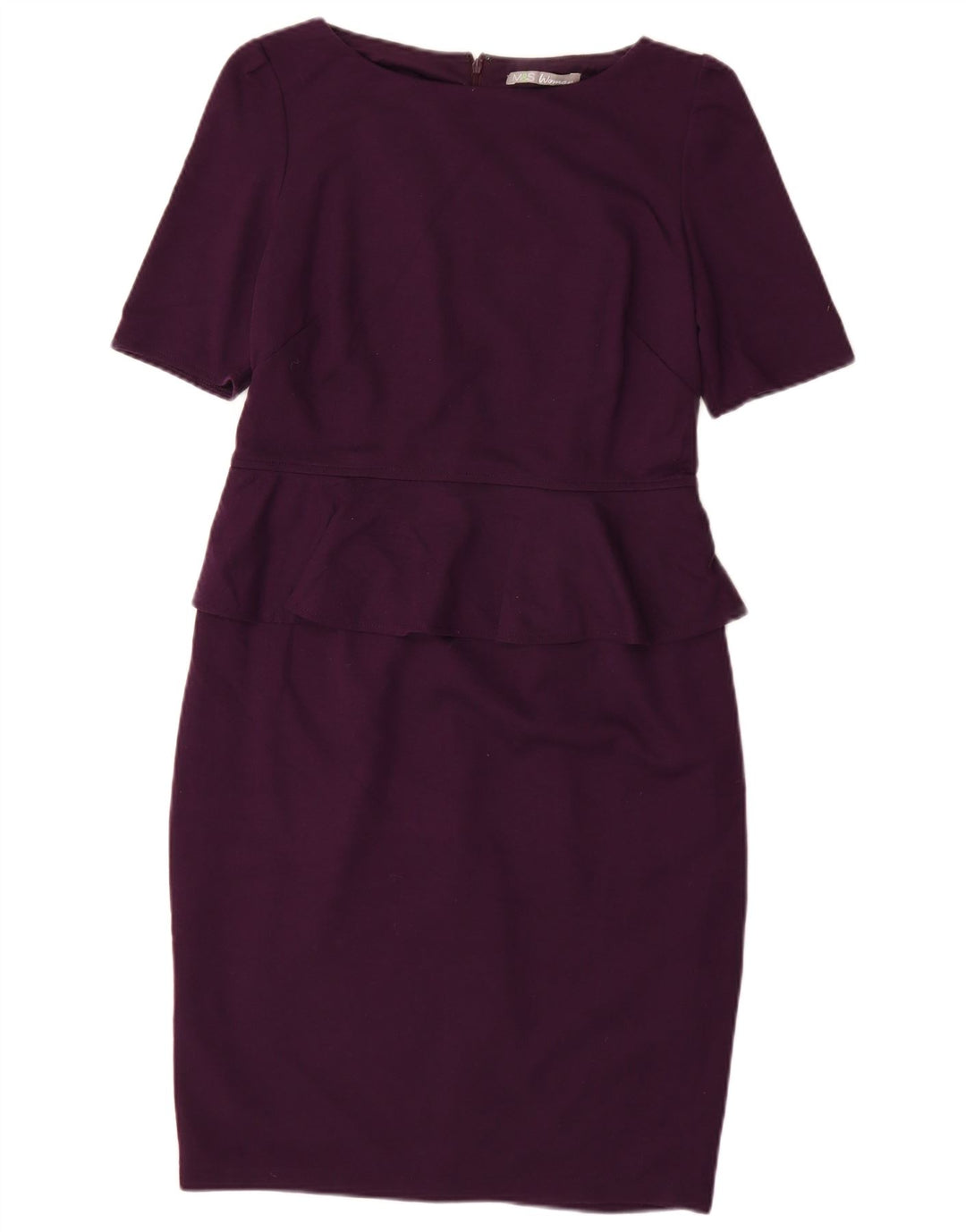 MARKS & SPENCER Vestido Peplum para mujer UK 44 Poliéster morado medio
