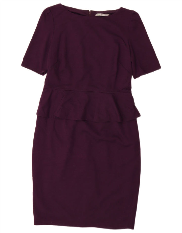 MARKS & SPENCER Vestido Peplum para mujer UK 44 Poliéster morado medio