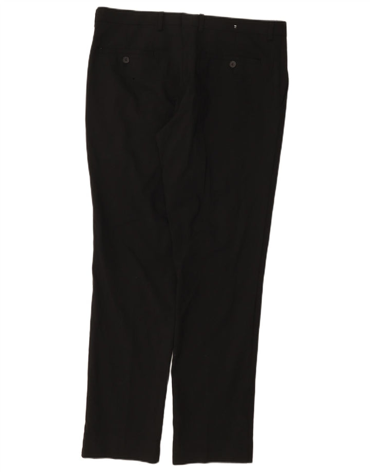 Dkny Pantalones Casuales Regulares Para Hombre W34 L31 Lana Negra