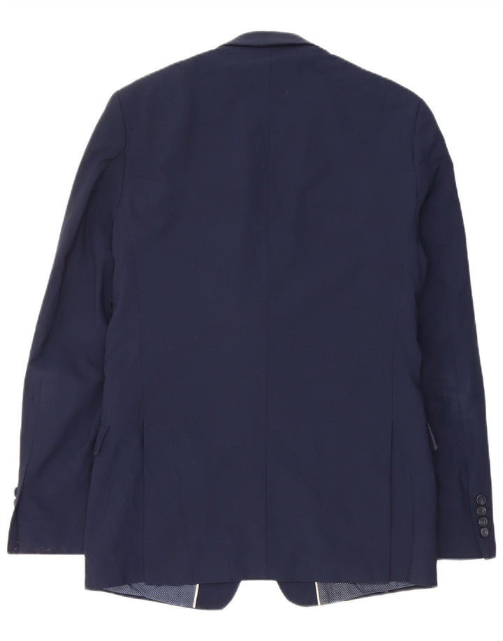Marks & Spencer Chaqueta tipo blazer de 2 botones para hombre UK 38 Mediana lana azul marino