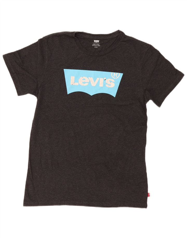 LEVI'S Mens Graphic T-Shirt Top Small Grey Cotton