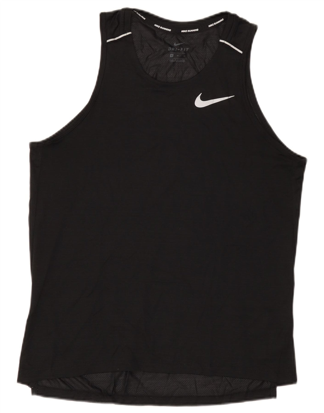 Nike Mujer Dri Fit Chaleco Top UK 14 Mediano Negro Poliéster