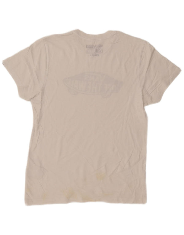 Vans Camiseta con gráfico de ajuste personalizado para hombre Top mediano de algodón blanco