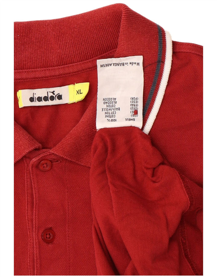 Diadora Polo Hombre XL Algodón Rojo