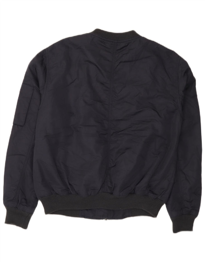 Topshop Chaqueta Bomber para Mujer UK 12 Mediana Azul Marino Poliéster