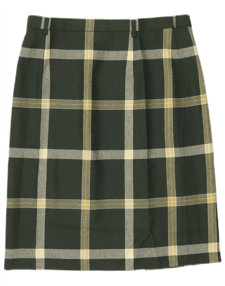 Falda recta para mujer Mondi EU 40 Medium W30 Lana a cuadros verde