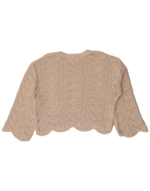 Zara Mujer Top Corto De Ganchillo Extragrande Reino Unido 10 Pequeño Beige