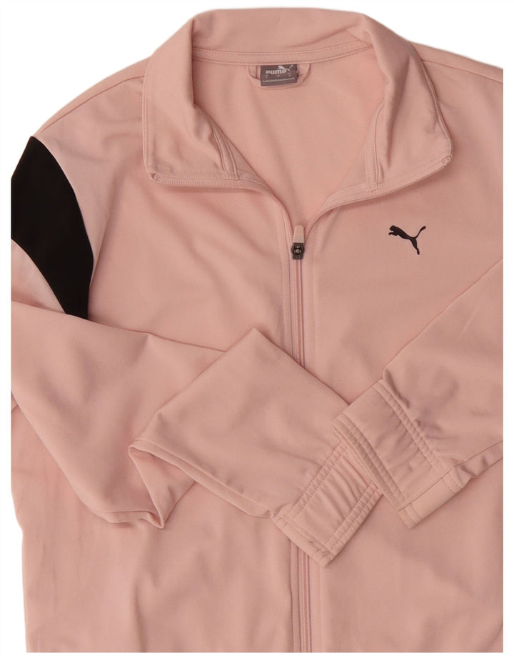 PUMA Chaqueta de chándal para hombre, talla pequeña, color rosa, poliéster