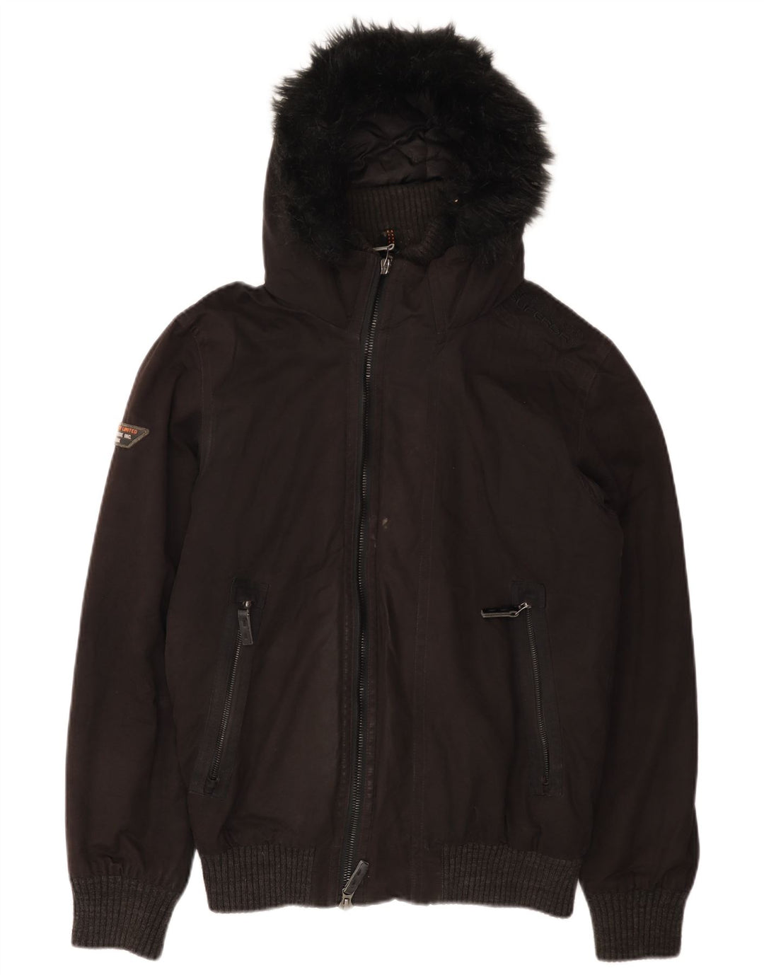 Superdry Chaqueta Bomber Con Capucha Para Hombre UK 38 Medium Negro