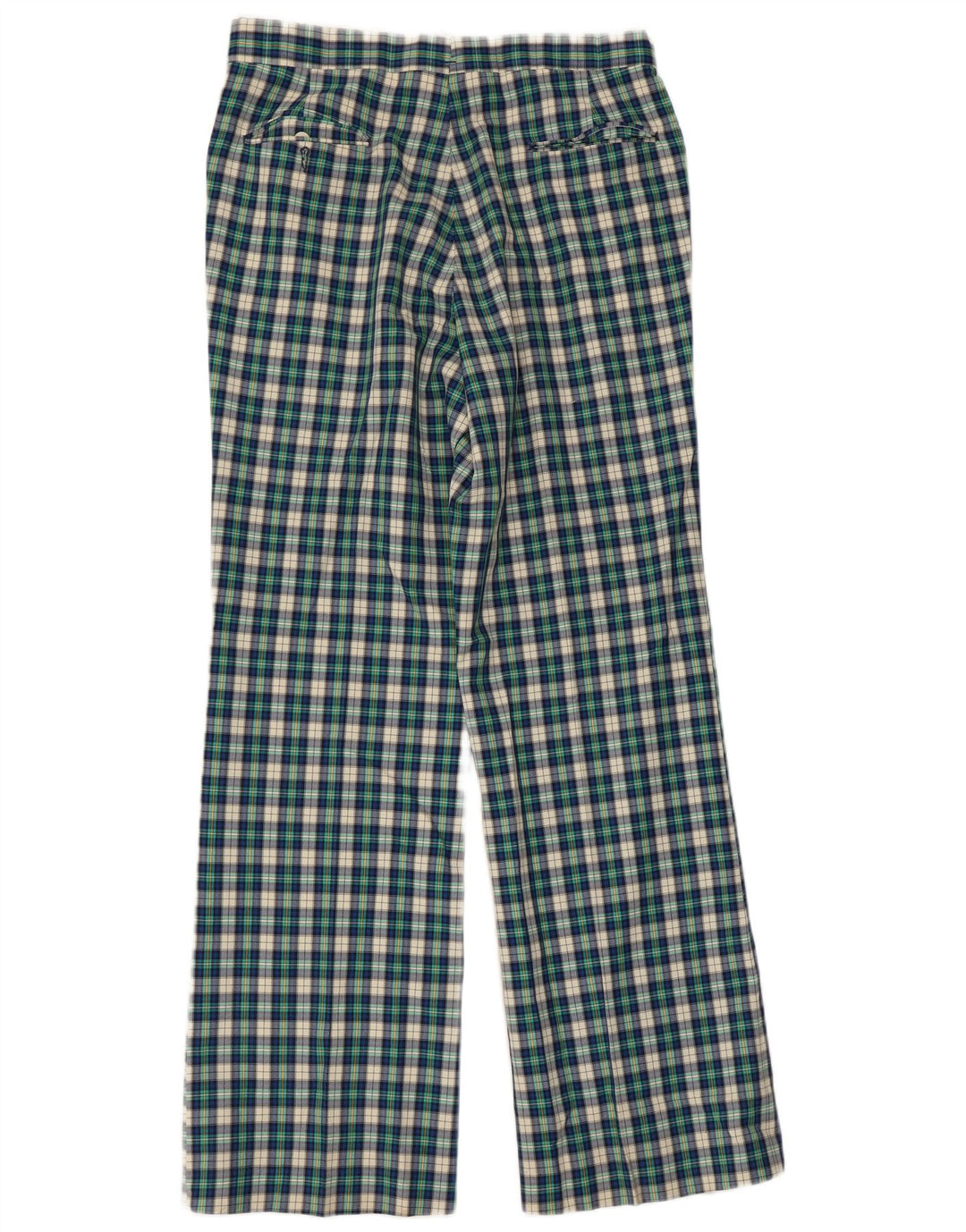 Pantalones informales rectos para hombre Izod W30 L32 Green Check
