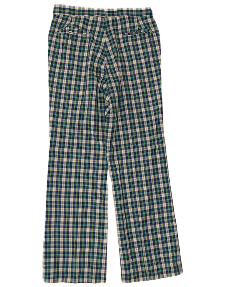 Pantalones informales rectos para hombre Izod W30 L32 Green Check