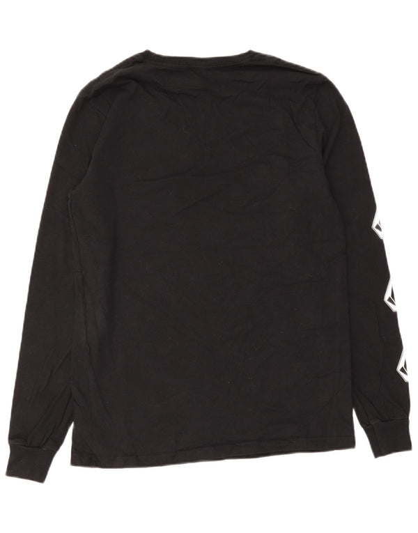 Volcom Hombre Gráfico Top Manga Larga Pequeño Algodón Negro