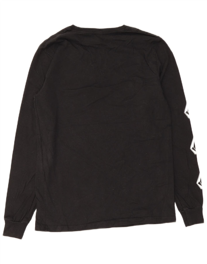 Volcom Hombre Gráfico Top Manga Larga Pequeño Algodón Negro