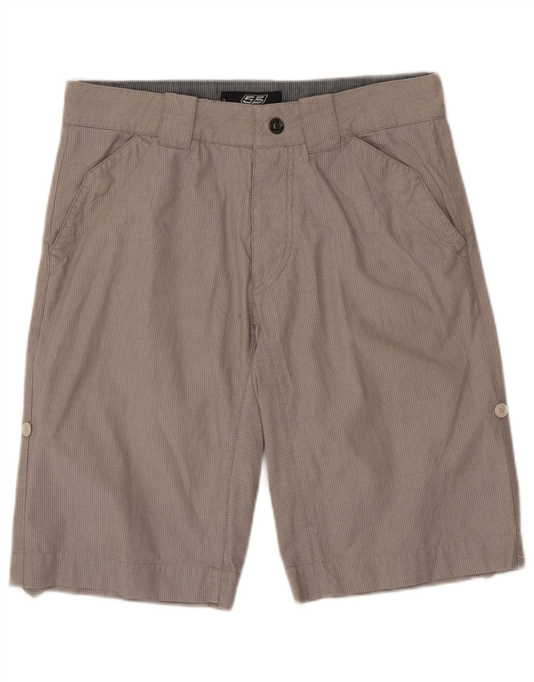 55DSL Pantalones cortos chinos para hombre W29 Algodón a rayas gris medio