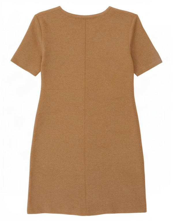 Zara Mujer Vestido Recto UK 10 Small Beige