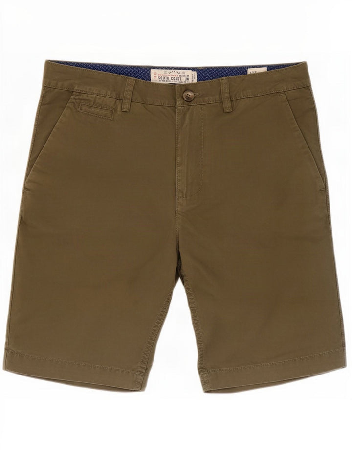 Pantalones cortos chinos para hombre Fat Face Medium W32 Caqui Algodón