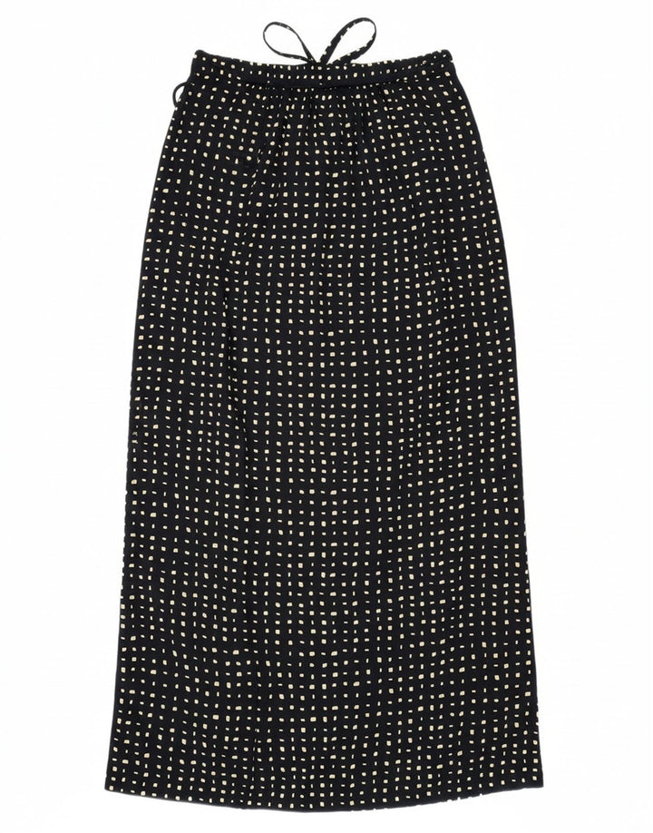 MICHAEL H Womens Midi Skirt W34 Large Black Spotted