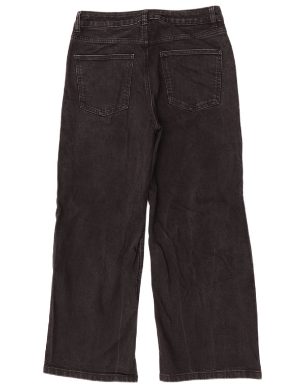 Marks & Spencer Vaqueros de pierna ancha para mujer UK 12 Medium W30 L28 Algodón negro