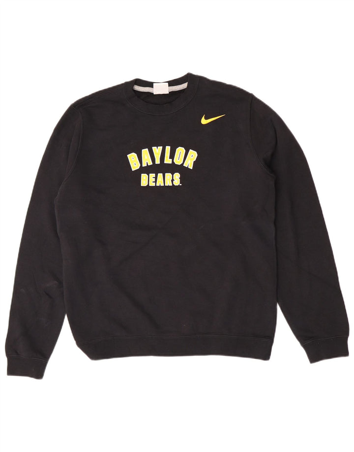 Nike Baylor Bears - Sudadera con gráfico para hombre, talla pequeña, algodón negro