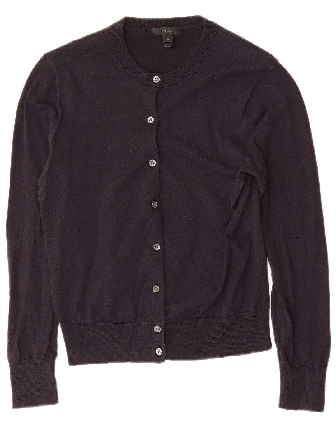 J. Crew Suéter tipo cárdigan corto para mujer Reino Unido 12 Algodón azul marino mediano