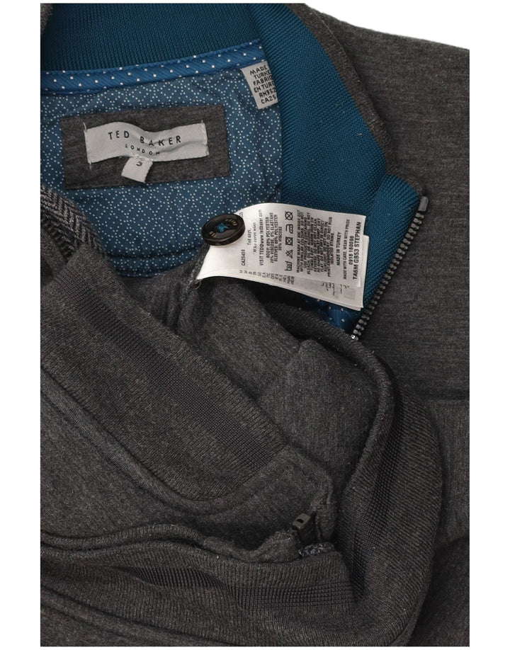 Ted Baker - Chaqueta de chándal para hombre, talla 3, poliéster gris medio