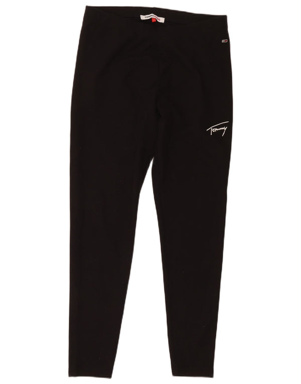 Tommy Hilfiger Leggings para mujer UK 46 Grande Poliéster negro
