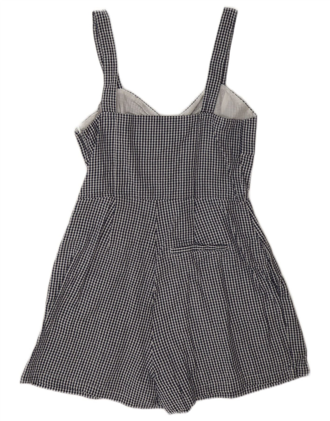 Jack Wills Mono corto regular sin mangas para mujer UK 10 Small Blue Check Cotton