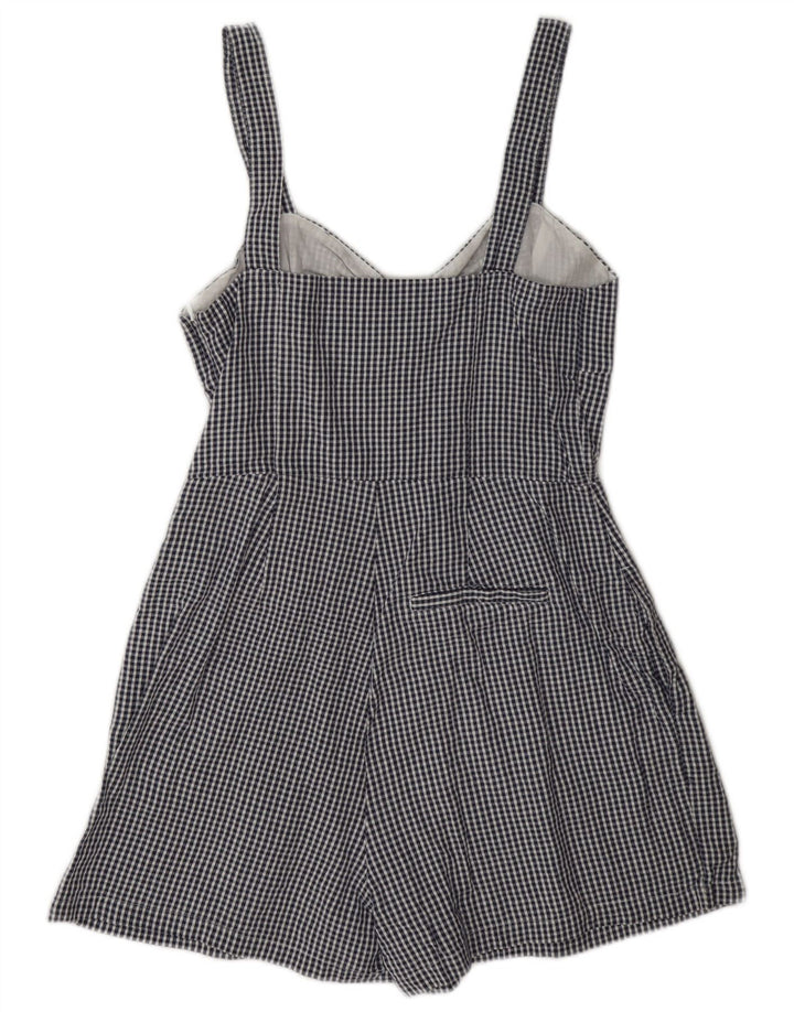 Jack Wills Mono corto regular sin mangas para mujer UK 10 Small Blue Check Cotton