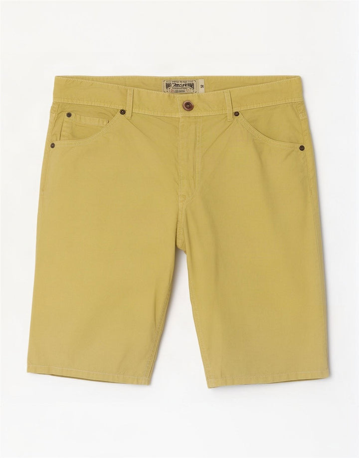 Marlboro Classics Pantalones cortos casuales para hombre W32 Algodón amarillo grande