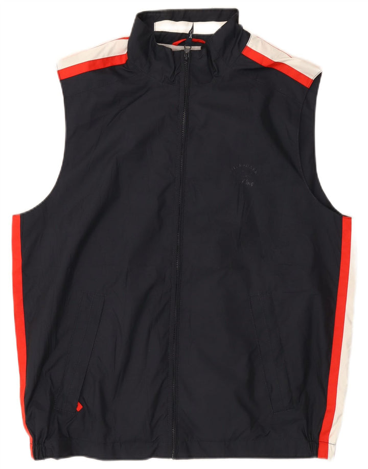 Paul & Shark Chaqueta de chándal para hombre con diseño color block en azul marino mediano