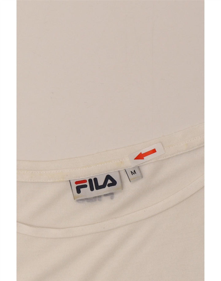 Fila Camiseta extragrande para mujer UK 14 Medium White Stripes
