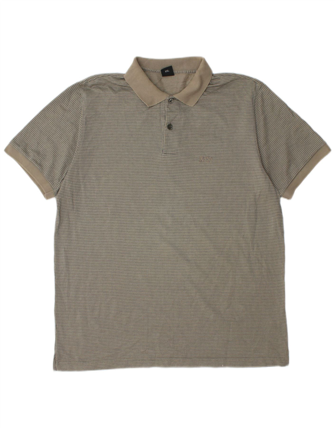 HUGO BOSS Polo para hombre 2XL Algodón geométrico beige