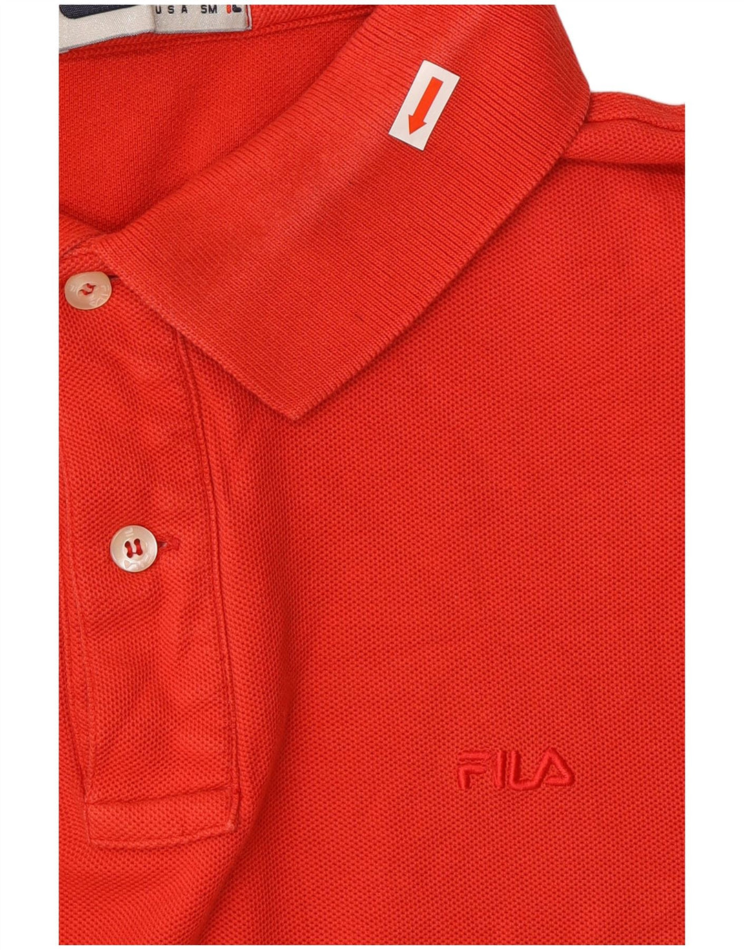 FILA Polo para hombre IT 48 Rojo mediano