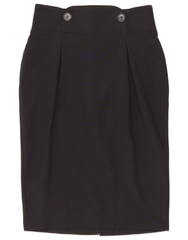 Marks & Spencer Falda lápiz para mujer UK 10 Small W26 Poliéster negro