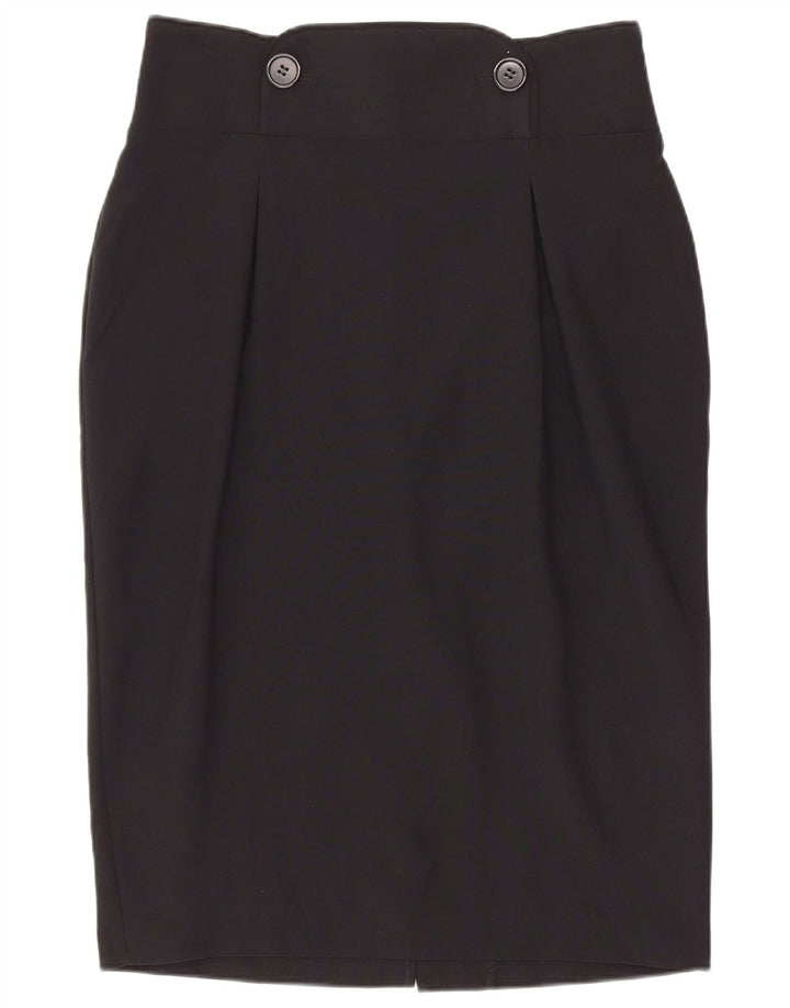 Marks & Spencer Falda lápiz para mujer UK 10 Small W26 Poliéster negro
