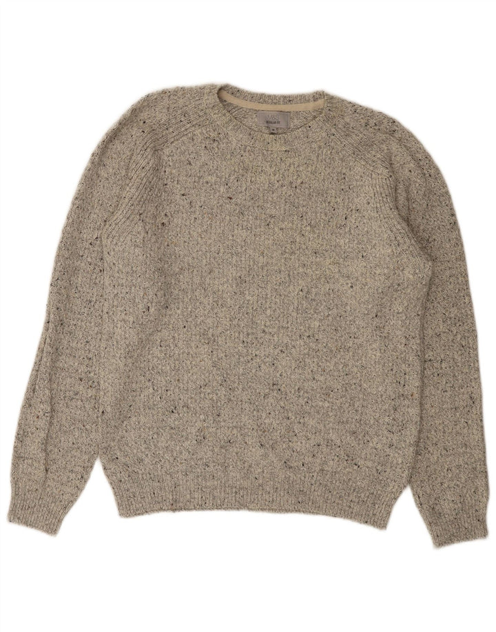 Marks & Spencer Suéter De Cuello Redondo Para Hombre Gris Medio Moteado