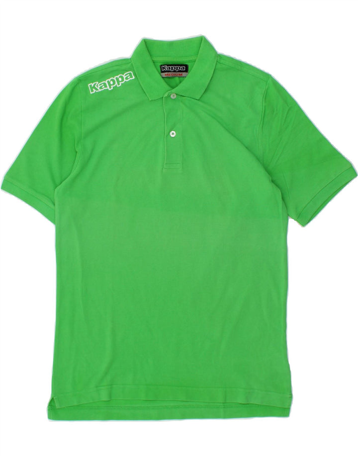 KAPPA Mens Graphic Polo Shirt Medium Green Cotton Vintage Kappa and Second-Hand Kappa from Messina Hembry 