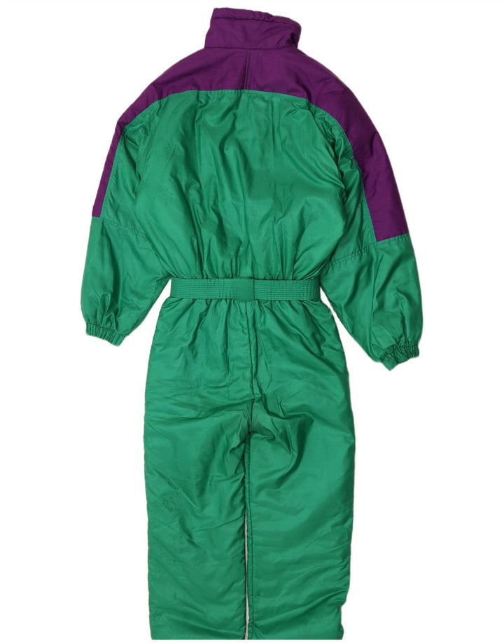 Brugi Mono de esquí para mujer IT 48 XL Verde Colorblock Poliéster Retro