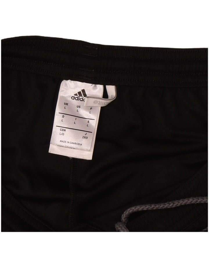 Adidas Mens Climalite Sport Shorts Grande Negro Colorblock Poliéster