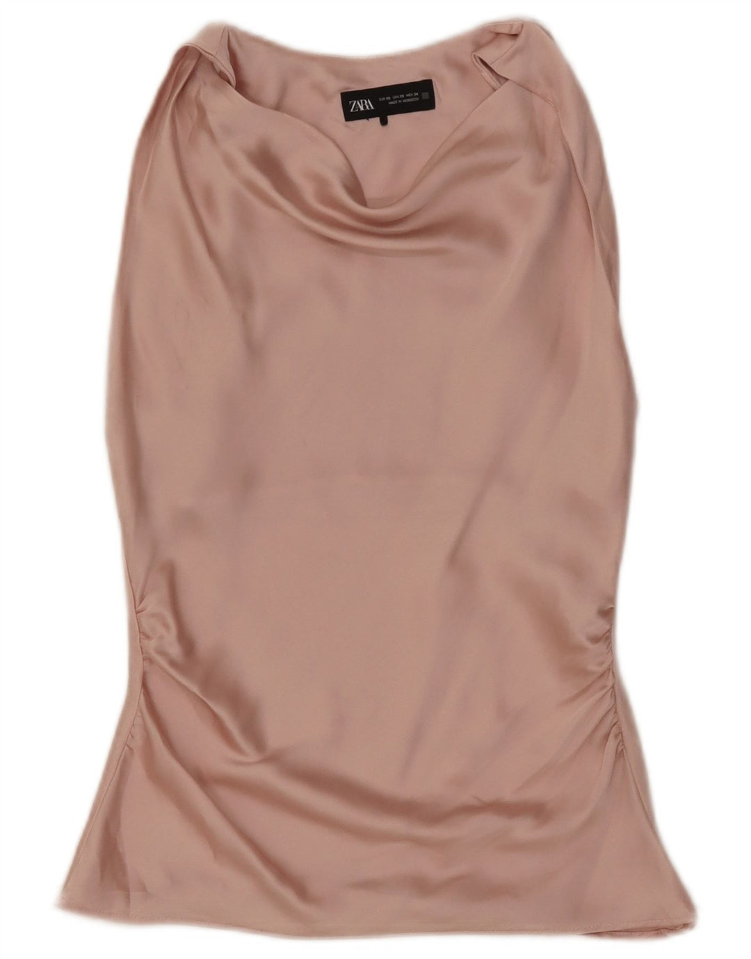 Zara Mujer Blusa Sin Mangas Top UK 6 XS Rosa Poliéster