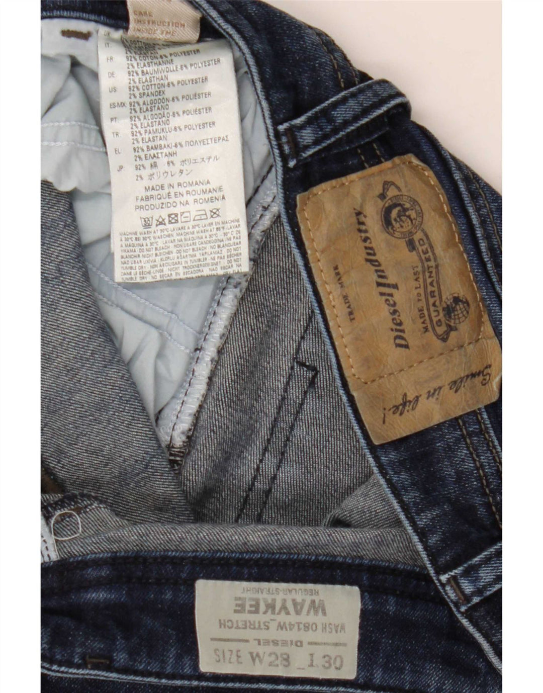 Diesel Mujer Waykee Regular Vaqueros Rectos W28 L30 Algodón Azul