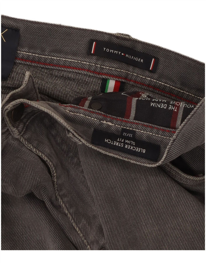 Tommy Hilfiger Vaqueros ajustados Bleecker para hombre W32 L32 Algodón gris