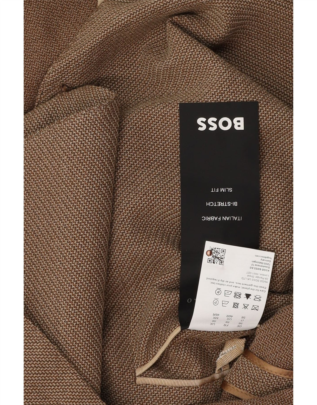 Hugo Boss Chaqueta Blazer Slim Fit con 2 Botones para Hombre EU 56 3XL Lana Virgen Marrón